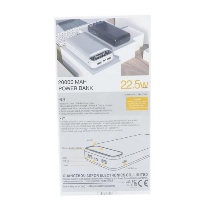 Power%20Bank%20Aspor%2020000%20Mah%20%20%2022.5W%20Max%20Fast%20Charge%20-%20Image%203