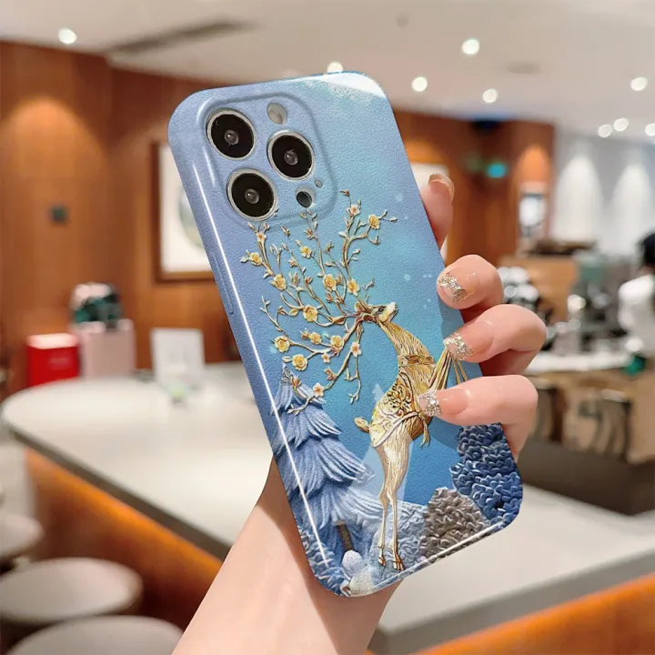 UCUC%20for%20Realme%207%20Pro%20Back%20Cover%20Golden%20Deer%20Luxury%20Glossy%20Hard%20Plastic%20Phone%20Cases%20-%20Image%207