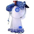 8Ft Full Spread Nylon Filament Fish Gill Net Easy Throw Fishing For Hand Cast. 