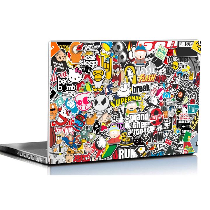 Laptop Sticker Difference Cartoon Print