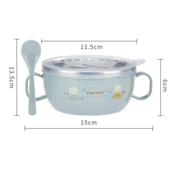 Cute%20Baby%20Double%20Wall%20Vacuum%20Insulated%20304%20Stainless%20Steel%20Thermal%20Insulation%20Training%20Feeding%20Bowl%20with%20Handles%20&%20Spoon%20-%20Image%204