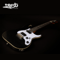 Jet Guitars JS 500 BLS Roasted Maple Sparkle Black w/ Gigbag. 