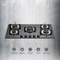 KAFF 5 Burner Built-In-Hobs | Alton ALNF 865 | 86cm | Auto Electric Ignition | Black Tempered Glass (8 mm Thick) | Designer Anti Slip Metal Knob. 