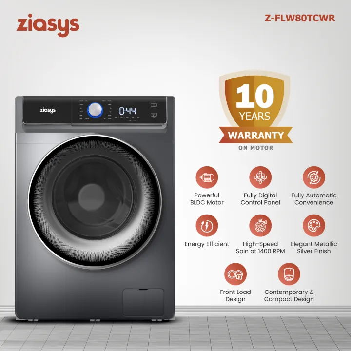 ZIASYS%208KG%20Front%20Load%20Smart%20Washing%20Machine%20-%20Z-FLW80TCWR%20-%20Image%205