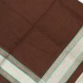 Brown Solid Handkerchief. 