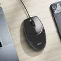 Acer OMW316 Wired Optical Mouse - 1200 DPI Sensor -  3-Button Ergonomic Design  - with 1.5m USB Cable for PC & Laptop - Black. 