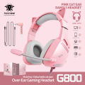 Plextone G800 II Gaming Headset With Mic, Extra Bass Lightweight Gear w/ Rotating Mic Headset. 