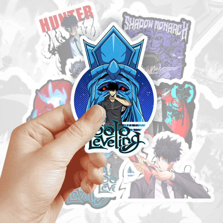 Solo%20Leveling%20Anime%20Pack%20of%2010%20Pieces%20Sticker%20Sung%20Jinwoo%20Design%20For%20Mobile%20Fridge%20Computer%20Laptop%20Notebooks%20Luggage%20Laminated%20Vinyl%20Sticker%20-%20Image%204
