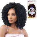 8 Inch Natural Black Twist Crochet Hair Wigs Pre Loop Synthetic Crochet Braid Hair Extensions Ombre Braided Wig. 