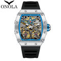 ONOLA brand fashionable business luxury waterproof automatic mechanical men's watch. 