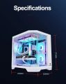 Gaming PC Dreamer Mini White PC Case M-ATX Acrylic Transparent for Home/ Office and Gammer - PST. 