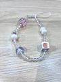 Cute Keychains Beaded Phone Strap Cell Phone Charms Beaded Lanyard Kawaii Creative Crystal Pendant BY PMH TECH. 