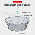 80CM Loose Mouth Folding Drop Fishing Net Shrimp Catcher Tank Casting Network Fish Eels Trap Cage Prawn Bait Crab Netting. 