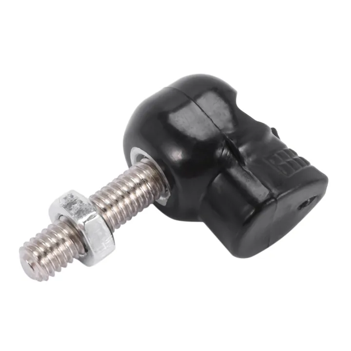 ARELENE%203%20Pair%20Motorcycle%20Skull%20Number%20Plate%20Frame%20Screws%20Fitting%20Screw%20Black%20-%20Image%203
