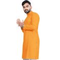 Yellow Cotton Pandit Kurta For Pooja Brataband For Men (Kurta Only) - Fashion | Kurtha For Men | Men'S Wear. 