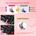 Cosmetic Eyelash Volume Lashes Single Root 300 ANLINNET PIECES EYELASH TUFTS EYELASH KIT FLUFFY HYBRID TRAY FAUX MINK EXTENSION. 