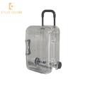 Enacolor  1 Pc Transparent Plastic Mini Suitcase Box Cute Jewelry Storage Boxes. 