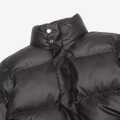 Black Silicon Puffer Jacket For Girls. 