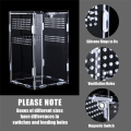 Acrylic Reptile Terrarium - Transparent Breeding Box Insect Feeding Cage with Arboreal Enclosure. 