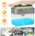 3 in 1 Soap Pump Dispenser, Dish Soap Liquid Dispenser Sponge Holder Dish Soap Pump Dispenser for Kitchen Sink Countertop Kitchen Bathroom (3 in 1). 