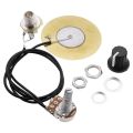 XHHDQES 6Pcs 50MM Guitar Pickup Piezo Transducer Prewired Amplifier with 6.35MM Output Jack. 