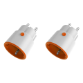 Kqueebee 2X Tuya Smart Zigbee 3.0 Plug WiFi Socket 16A Energy Monitoring Timer Switch Smart Socket Voice Control-EU Plug. 