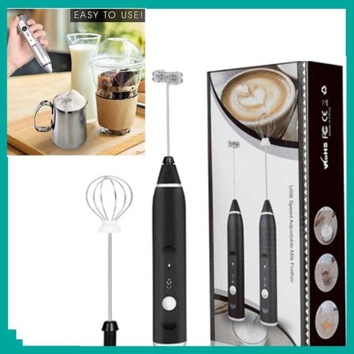 USB Electric Milk Frother - Stainless Steel Hand Blender for Coffee and Milk | USB Rechargeable Multipurpose Milk Frother