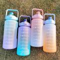 Bottle fitness, cup kettle, water bottle 2 girls and bottle drinking water plastic, boy liters, excitation straw, 1 pc.. 