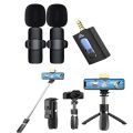 K35 Dual Wireless Microphone for Camera/Computer/Laptop/MacBook/Phone, Lavalier Lapel Microphone Recording Vlogging ASMR Podcast Interview Instagram & YouTube Wireless Mic. 