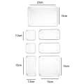 7PCS/Set Desk Organizers Set Plastic Bathroom Makeup Clear Transparent Storage Box Drawer Organizer. 