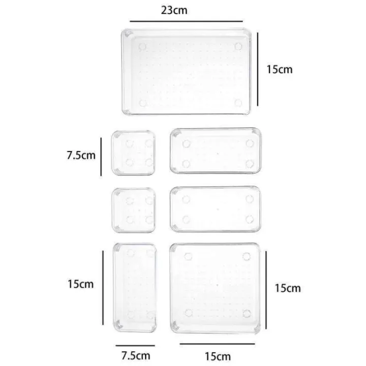 7PCS/Set%20Desk%20Organizers%20Set%20Plastic%20Bathroom%20Makeup%20Clear%20Transparent%20Storage%20Box%20Drawer%20Organizer%20-%20Image%206