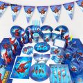 Aweisuan spiderman birthday decorations Hot Spiderman Birthday Party Paper Cups Plates Tablecloth For Kids Boys Spider man Baby Shower Party Decorations Party SuppliesBalloons. 