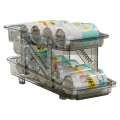 Stackable Refrigerator Can Organizer Clear Plastic Beverage Dispenser & Food Storage Rack Storage Rack for Soda, , Canned Goods. 