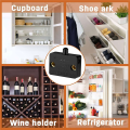16 Pieces Cabinet Lamp Switch Automatic Door Switch Contact Switch for Wardrobe Applicable to 12V 24V 110V(Black). 