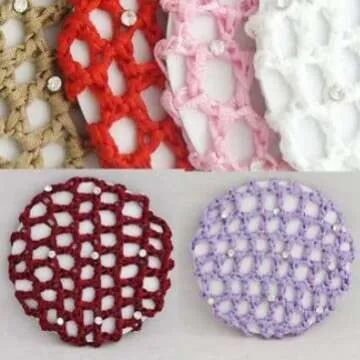 Dance%20Professional%20Hotel%20Staff%20Invisible%20Handmade%20Crochet%20Cap%20Nurse%20Flight%20Attendant%20Hair%20Net%20Bun%20-%20Image%204