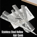 Linman Barber Professional Stainless Steel Women Hairdressing Comb AntiHot Selling -static Men's Haircut Clipper Ultra-thin Comb Salon Styling Tool. 