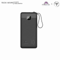 Rock On PB-10 10000mAh Power Bank with Built-In Cables & 22.5W PD Quick Charge. 