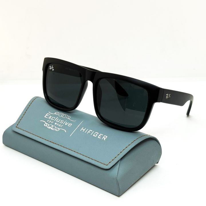 New%20Elegant%20Black%20Square%20Frame%20Men%20Sunglasses%20Ray-Ban%204169%20with%20UV400%20Protection%20and%20glass%20Lenses%20-%20Image%203