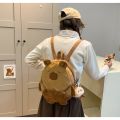 New Cute Capybara Plush Backpack Casual Cartoon Animals Bag Students School Bag Handbag. 