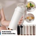 Gifts Large Capacity Insulated Cup Multi-functional Portable Ceramic Inner Pot Insulated Cups Cup Accessories Dual Drink Coffee Cups for Men Women. 
