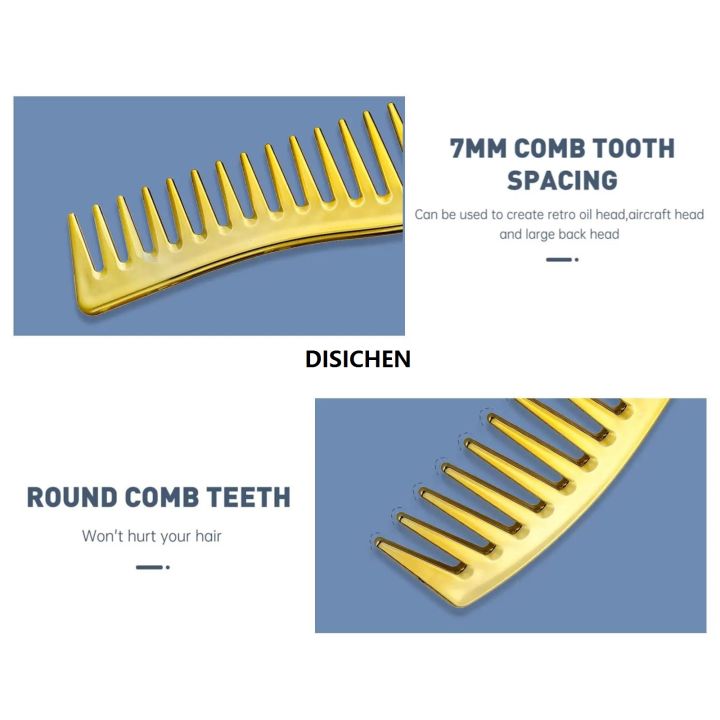 DISICHEN%20Professional%20Barber%20Hair%20Styling%20Comb%20Set%20Gold%20Hairdressing%20Neck%20Brush%20Electroplated%20Oil%20Head%20Comb%20For%20Men%20Salon%20Wide%20Tooth%20Comb%20Original%20-%20Image%202