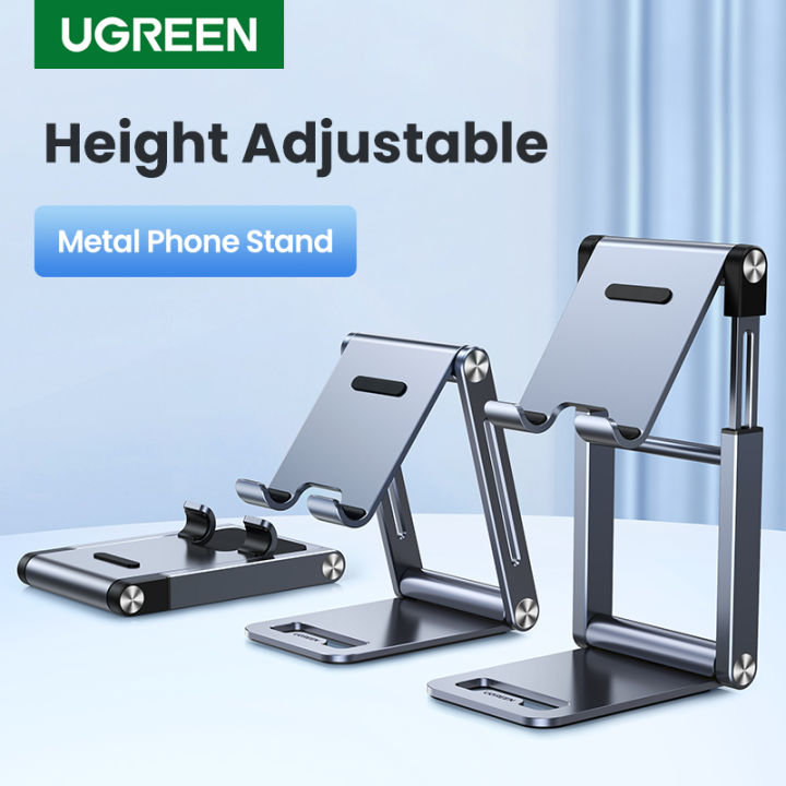UGREEN%20Cell%20Phone%20Stand%20Adjustable%20Aluminum%20Mobile%20Phone%20Holder%20for%20Desk%20Compatible%20for%20iPhone%2012%20Pro%20Max%2011%20X%20SE%20XS%20XR%208%20Plus%206%207%206S,%20Samsung%20Galaxy%20Note20%20S20%20S10%20S9%20S8%20S7%20Smartphone%20Foldable%20-%20Image%203