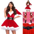 Women's Xmas Theme Santa Mini Dress Sweet Hooded Christmas Fancy Dress Mrs Santa Claus Dress Cosplay Costumes Outfits Miss Claus Dress Suit. 