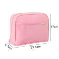 Canvas Pencil Case Trendy Beige/Green/Pink/Blue/Black 23.5*5.3*17cm Pen Bag Dopamine Girls Pencil Case for School Supplies Stationery Storage Students Teenagers Gift Option. 