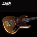 Jet Guitars JJB 300 GD R Roasted Maple Neck, Sunburst Bass Guitar. 