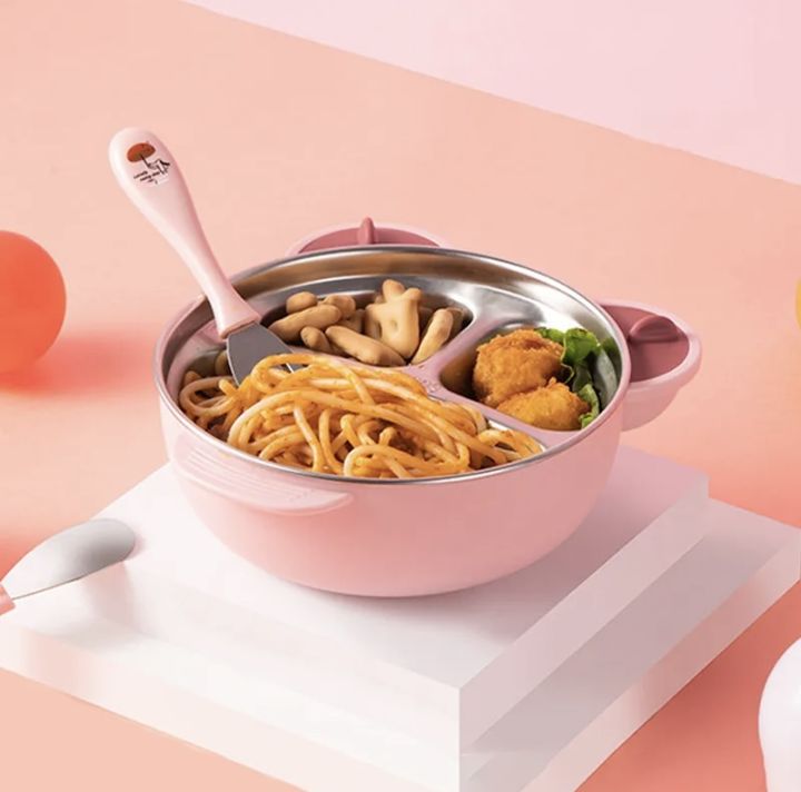 MoonCare%20-%20Baby%20Food%20Warming%20Thermal%20Insulated%20Bowl%20Three%20Partition%20Tableware%20Sucker%20Plate%20Anti-Fall%20Water%20Injection%20(%20BPA%20Free%20)%20-%20Image%205