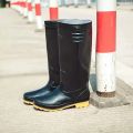 Long Black Waterproof Monsoon Gumboot / Rainboot for Men. 