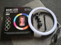 RGB LED Soft Ring Light MJ-30 (30 CM) With 7Ft. Stand. 