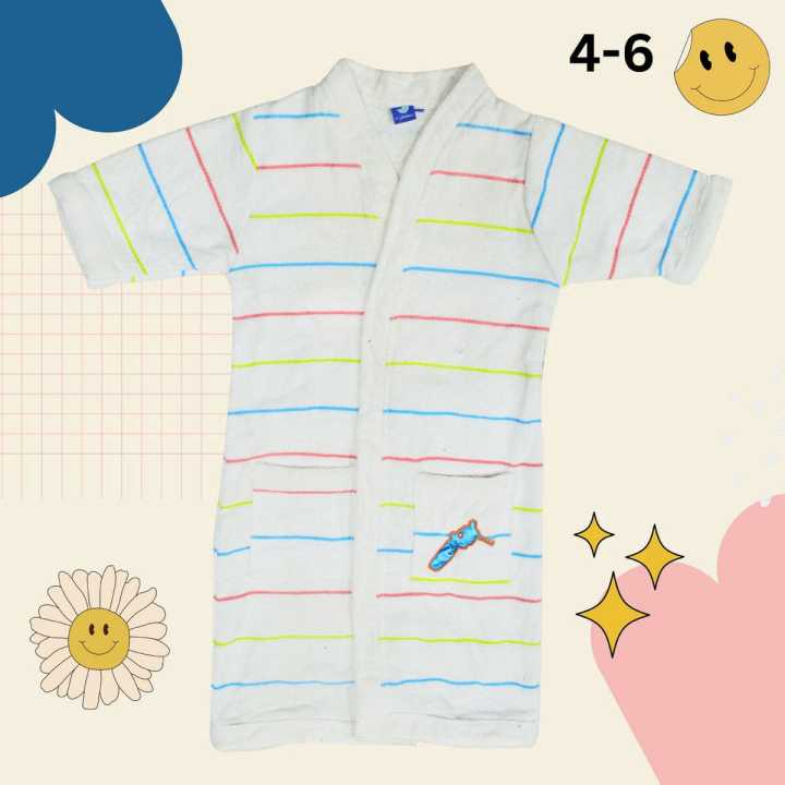 100% Cotton, Bathrobe for Kids