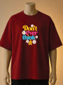 Don’t Overthink It Printed T-Shirt – Brown, Cream, Maroon, Blue, White, Black. 